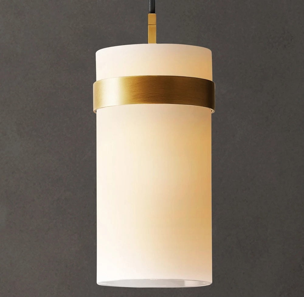 Ravelle Milk Glass Pendant 5"