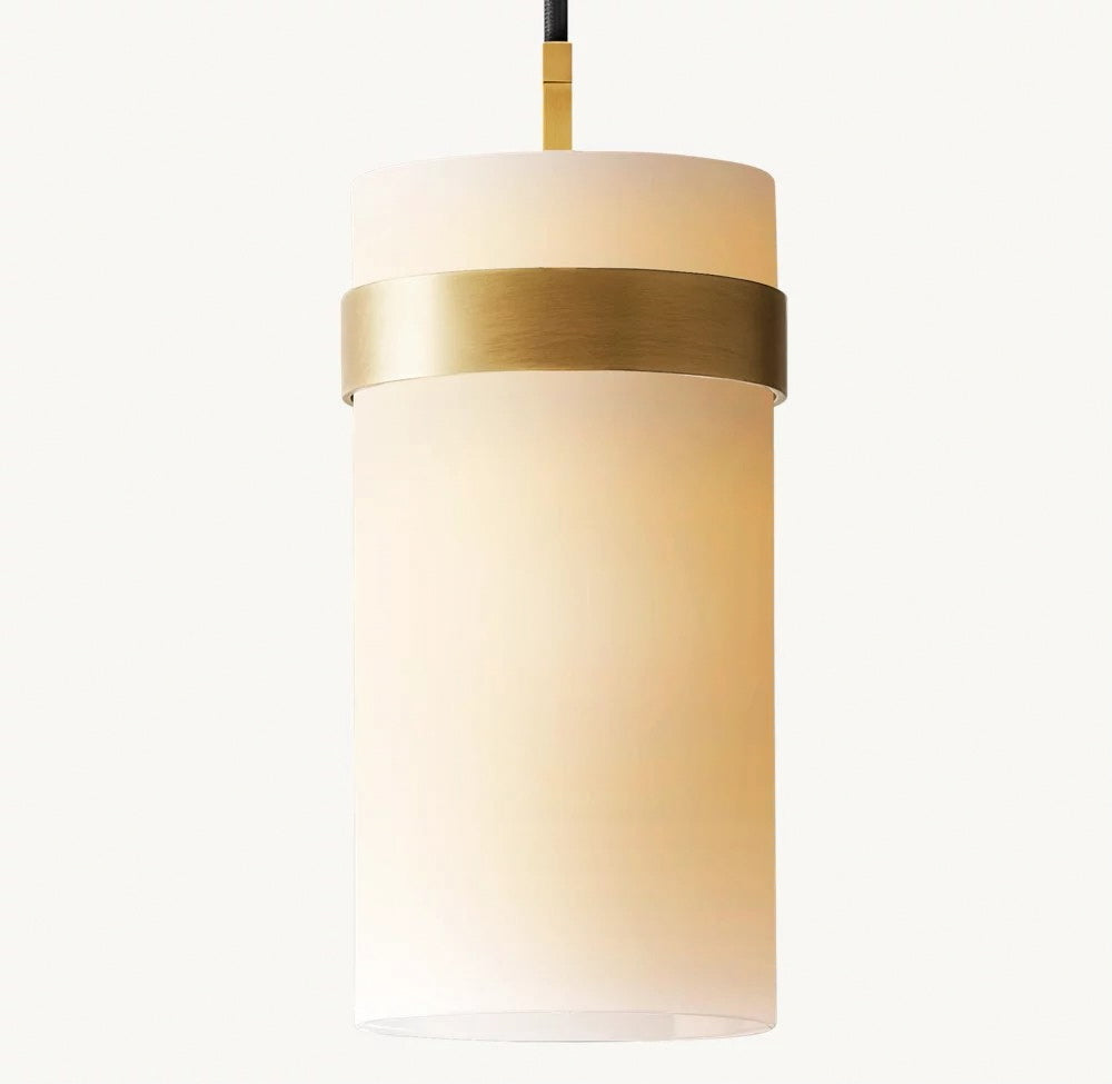 Ravelle Milk Glass Pendant 5"