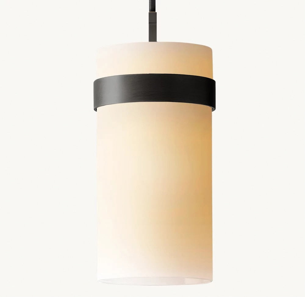 Ravelle Milk Glass Pendant 5"