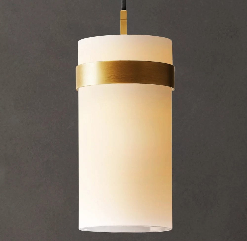 Ravelle Milk Glass Pendant 5"