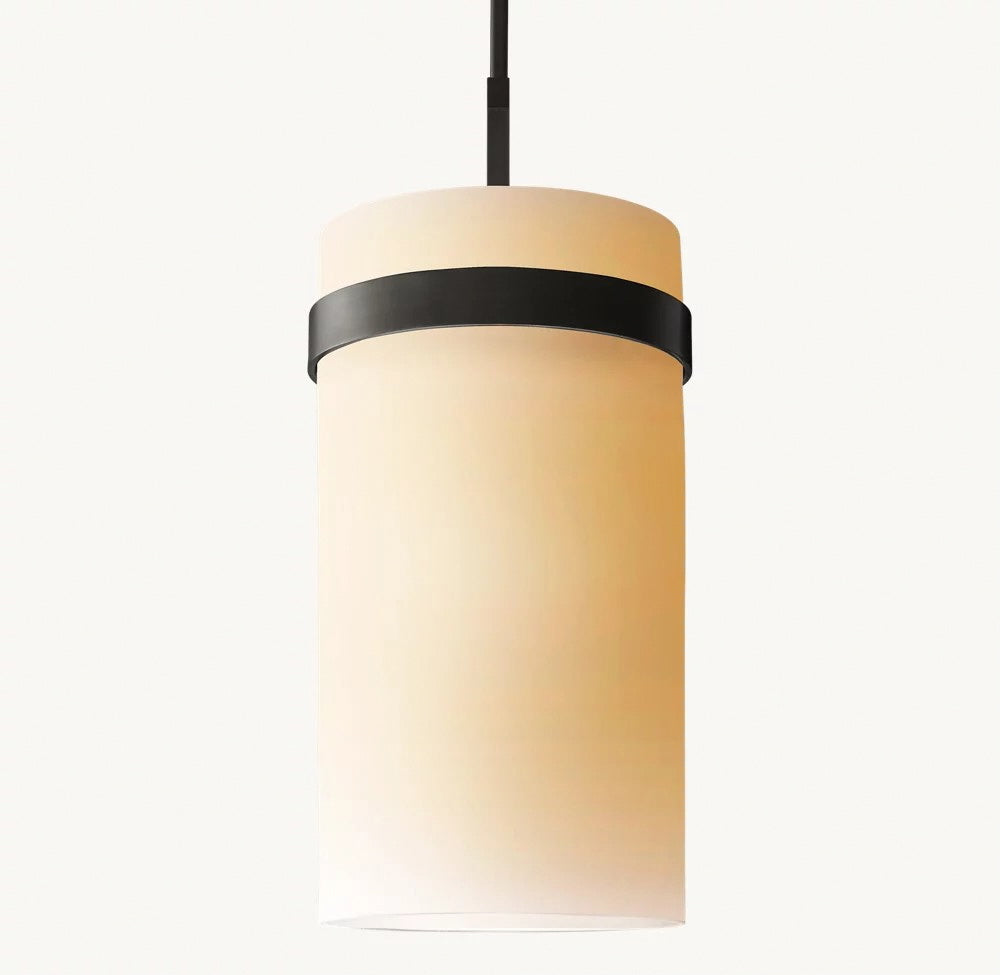 Ravelle Milk Glass Pendant 10"