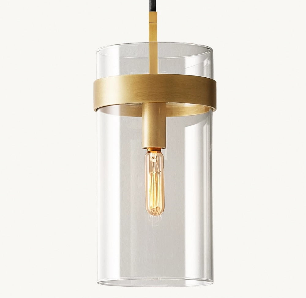 Ravelle Clear Glass Pendant 5"