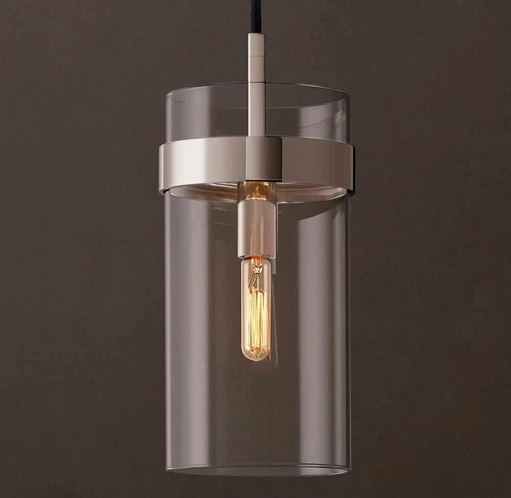 Ravelle Clear Glass Pendant 5"