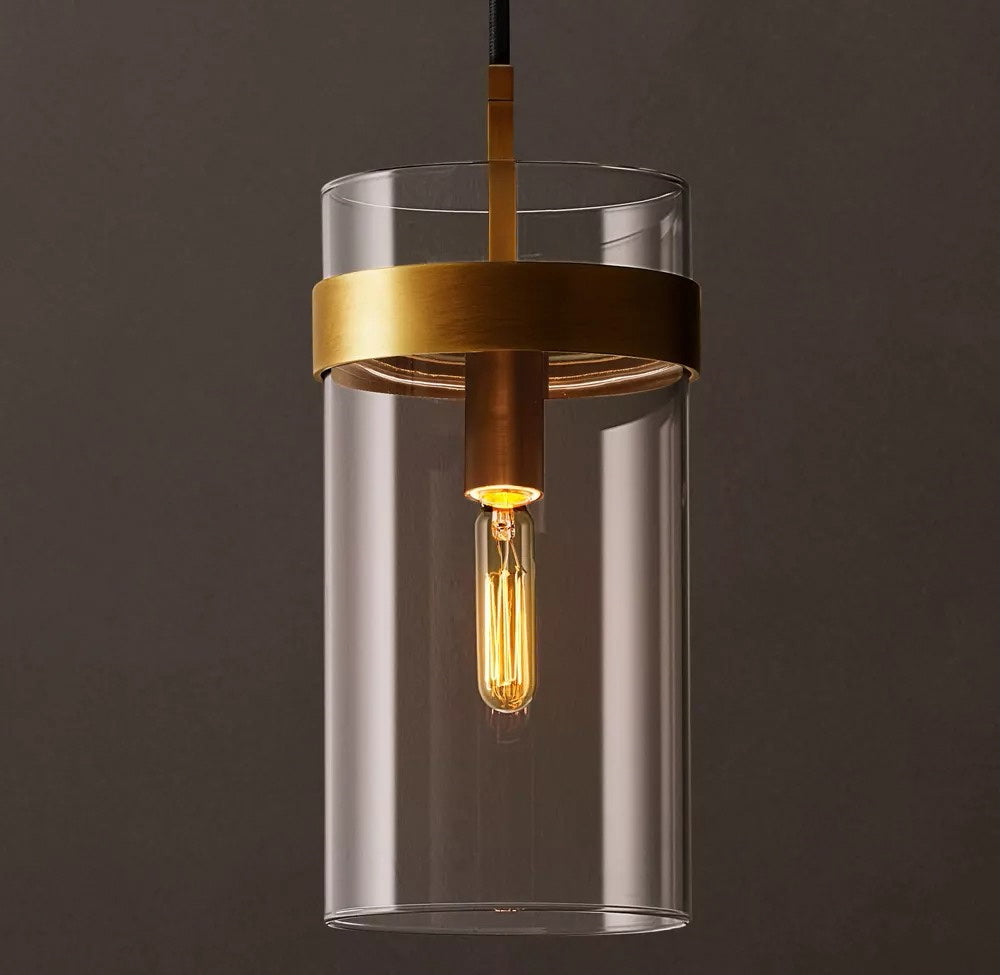 Ravelle Clear Glass Pendant 5"